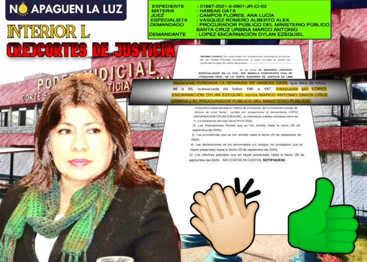 Una ejemplar sentencia de habeas data en Lima Norte sobre acceso a carpetas fiscales
