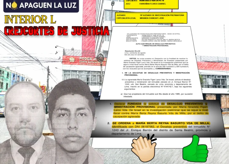 Desalojo preventivo declarado fundado