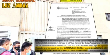 Requerimiento fiscal de medida restrictiva de allanamiento