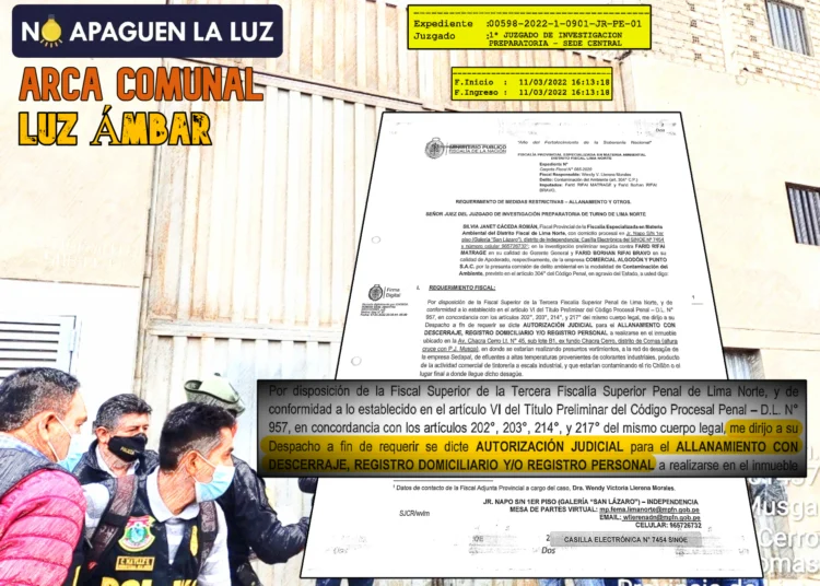 Requerimiento fiscal de medida restrictiva de allanamiento