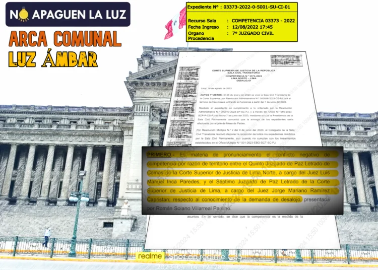 Jueces de paz letrado no pueden cuestionar de oficio su competencia: COMPETENCIA N.° 3373-2022 LIMA NORTE – LIMA