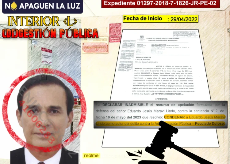 Ratificada la condena por peculado doloso contra el mayor FAP MARAVI LINDO