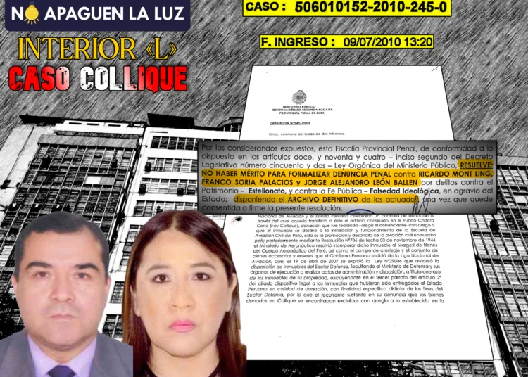 El fiscal CHALCO CORNEJO ordenó el archivo definitivo del Caso Collique