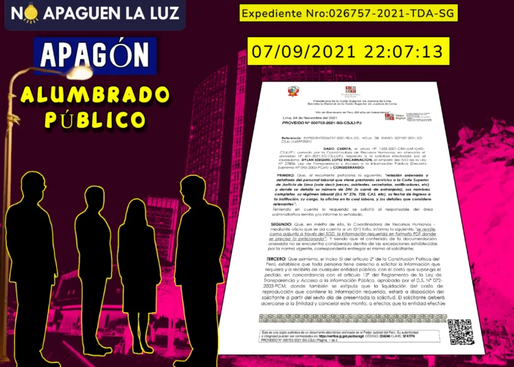 La lista de jueces y administrativos de Lima Centro al 7 de setiembre del 2021