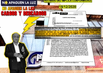 La primera carta notarial: Luis Llumpo y La Noticia Renovada