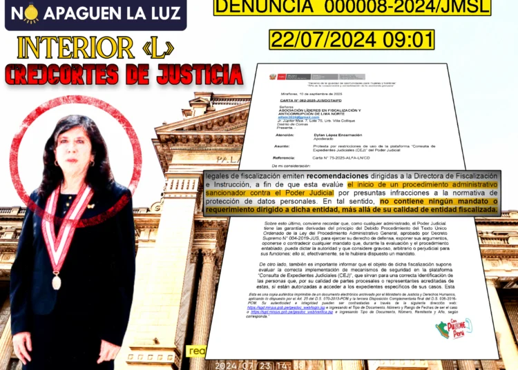 Búsqueda de Expedientes (CEJ) inaccesible por culpa de Janet Tello