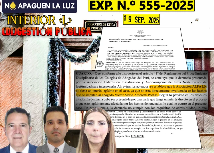 ¿“Otorongo no come otorongo” en la Dirección de Ética del Colegio de Abogados de Lima?