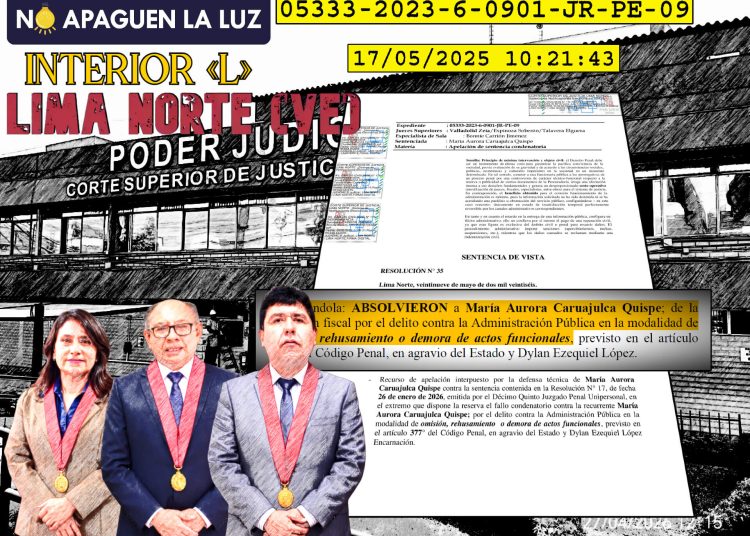 La Sexta Sala Penal limpia a Caruajulca Quispe: crónica de una absolución anunciada