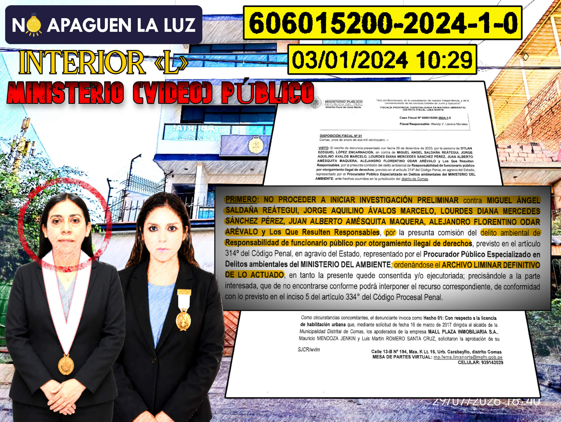 Fiscal ambiental Silvia Cáceda de arranque archiva denuncia contra Saldaña y el Mall